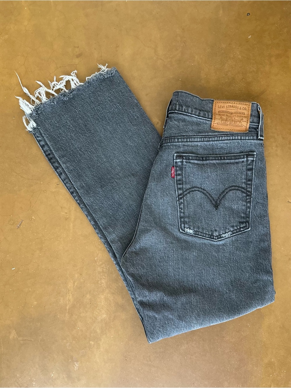 Levi's Wedgie Straight Leg Jeans - Grey - Size 27